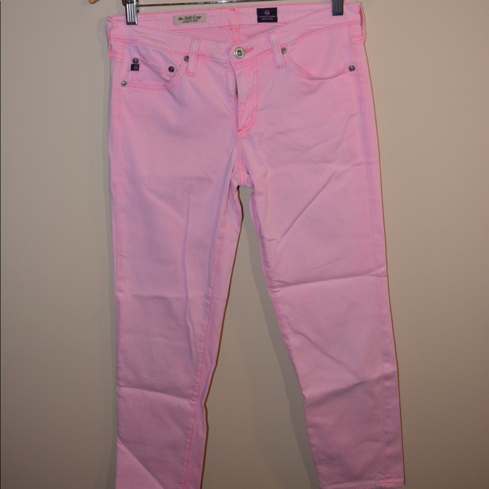 AG Neon pink skinny jeans